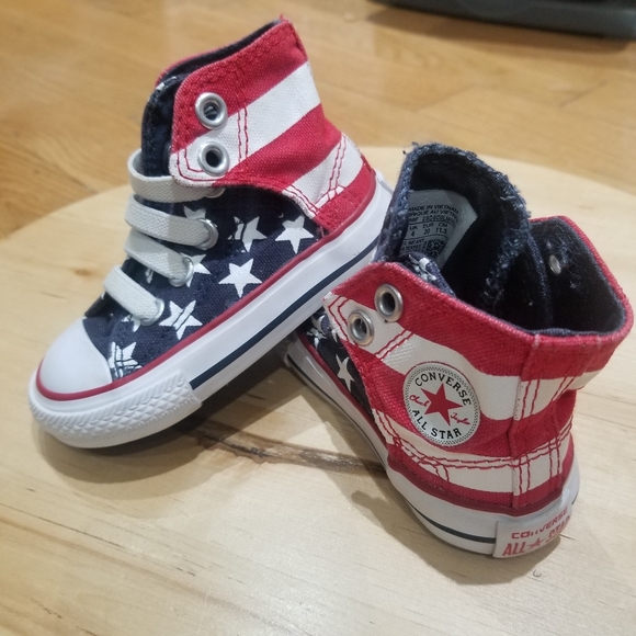 USA Flag toddler Converse All Star - Picture 11 of 13